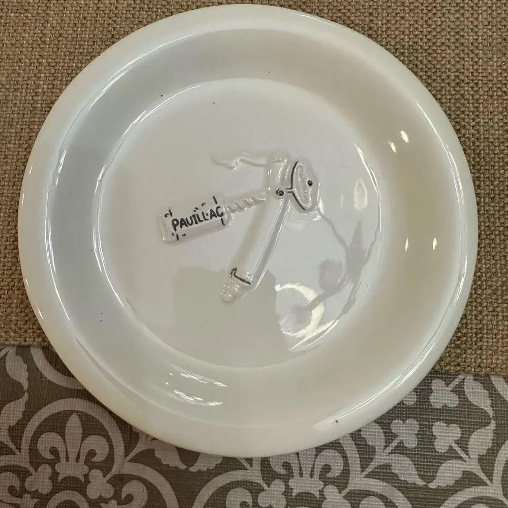 Williams Sonoma Appetizer Round Corkscrew Plates 2003 Vintage 6‎ Piece NEW